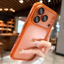 For iPhone 17 Pro Max Case 17 Air 16 15 Cover Frosted Shockproof Tempered Glass