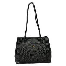 BALLY - Black Leather Tote Bag