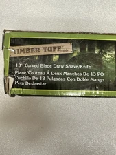 Timber Tuff 13" Curved Wood Blade Draw Shave Knife Woodworking Log Tool TMB-13DC