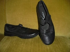 ~EASY SPIRIT~ Tulia, Women Black Leather Shoes,  Mary Janes,  Sz. 8.5M.