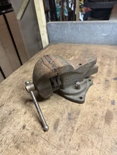 Antique Old Wards Master Quality Machinist Work Bench Mounted Vice Vise Tool USA