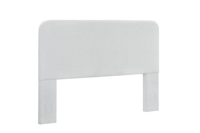 Full/Queen Bed Size Luna White Boucle Upholstered Bolt-On Headboard