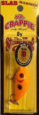 Strike King Mr Crappie Mini 3 Crankbait Orange Push Up SHCCM3-637 Crappie Lure 