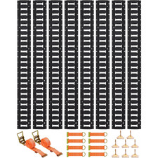 E-Track Rail Kit 8FT Steel Rails 8 O-Rings Tie-Offs D-Rings 22Pcs 2x16ft Trailer