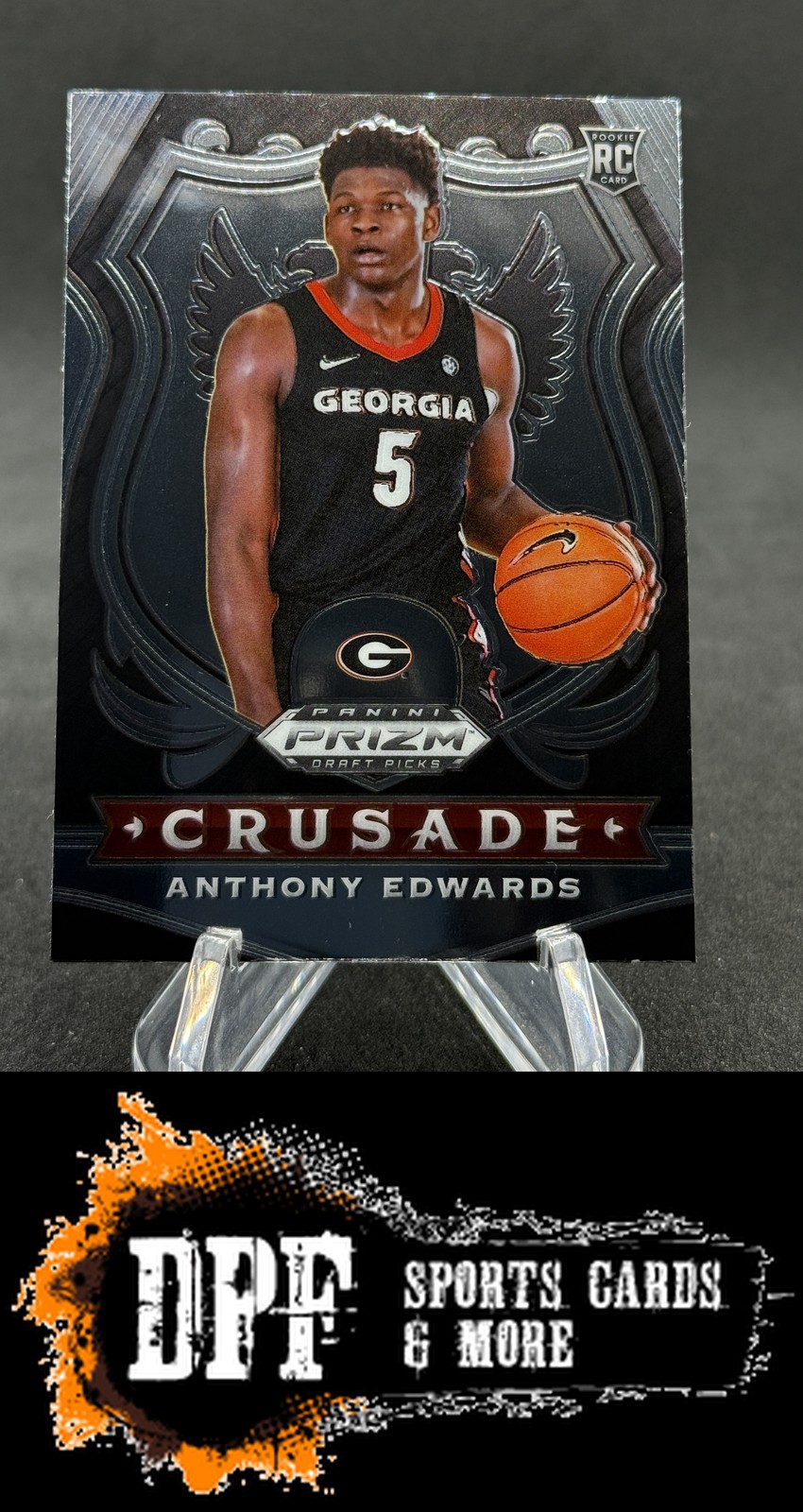 2020 Panini Prizm Draft Picks Collegiate Anthony Edwards Rookie #81 Bulldogs