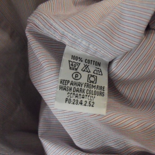 Henry Tudor Striped Long Sleeve Shirt Size 44 Tall - Picture 8 of 11