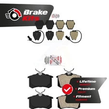 Front Rear Semi-Metallic Disc Brake Pads Kit For 2004-2004 Audi A6 Quattro