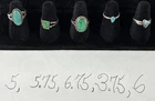 Vtg Old Pawn Lot 5 Navajo Or Native Style Turquoise Coin/Sterling Silver Rings