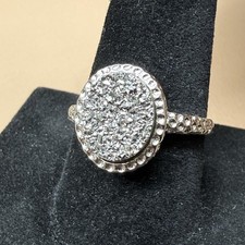 925 Sterling Silver Druzy Ring Size 10