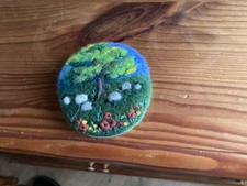 NEEDLE FELT SHEEP UNDER OAK TREE
