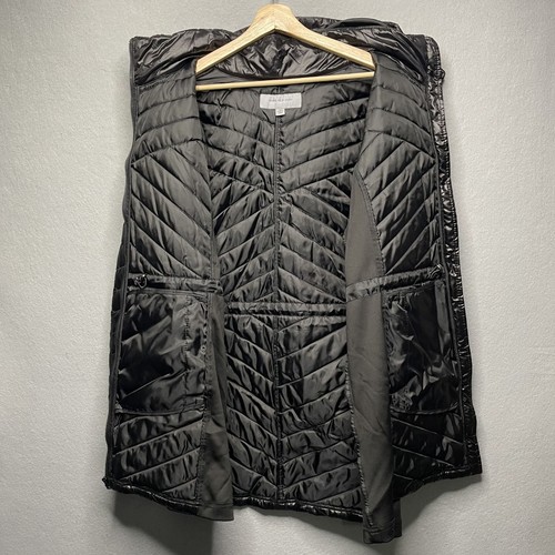 Andrew Marc New York Women Hooded Quilted Puffer Jacket Winter Coat 2X Black - Picture 5 of 6