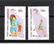 NORTHERN CYPRUS.1989. SG251 - SG252  Europa. Children's Games. Mint never hinged
