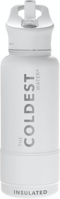 Coldest Insulated Water Bottle with Straw Lid - Stainless Steel Metal Insulated 