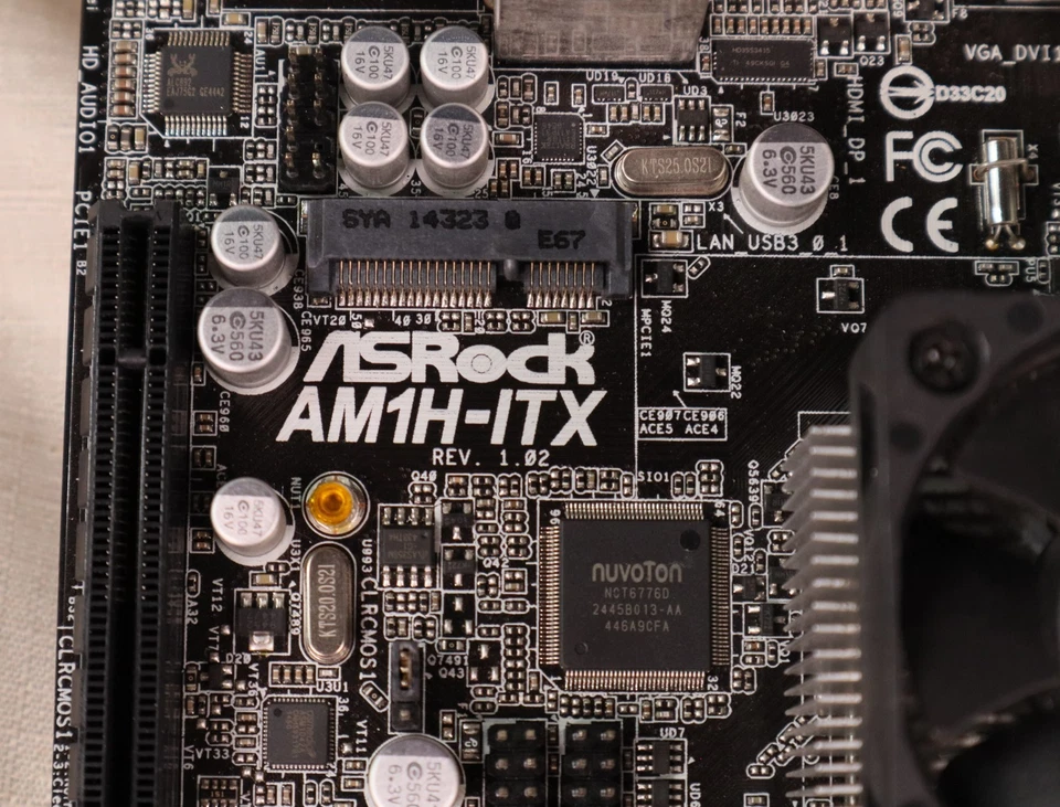 ASRock AM1H-ITX Thin-ITX Motherboard , AMD 5350 APU,8GB RAM - Image 2 of 4