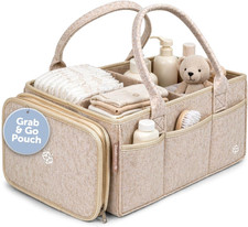 Jool Baby Tag-Along Diaper Caddy Nursery Storage Organizer for Newborn Essenti