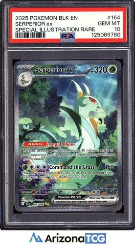 Pokemon 2025 Serperior ex 164/086 SIR Black Bolt GEM MINT PSA 10