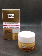 Roc Retinol Correxion Line Smoothing Max Hydration Cream, Hyaluronic Acid .5 oz