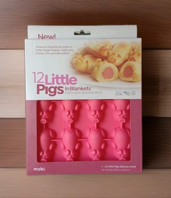 Mobi Silicone ''The Original'' 12 Little Pigs in a Blanket Baking Mold NIB
