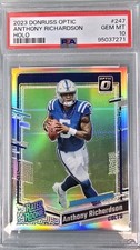 Anthony Richardson 2023 Optic SILVER HOLO Prizm Rookie Colts PSA 10 RC