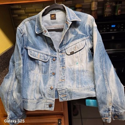 Vintage Lee Riders Distressed Denim Trucker Jacket  with no size tag