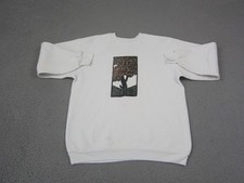 Vintage Tennesse Sweatshirt Mens Large White Fall Tree Graphic Made in USA 90s