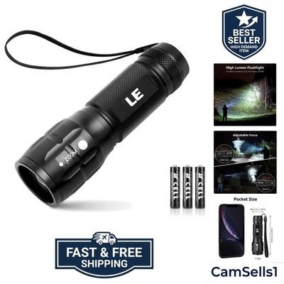 LED Flashlights High Lumens, Small Flashlight, Waterproof, Adjustable Focus F...