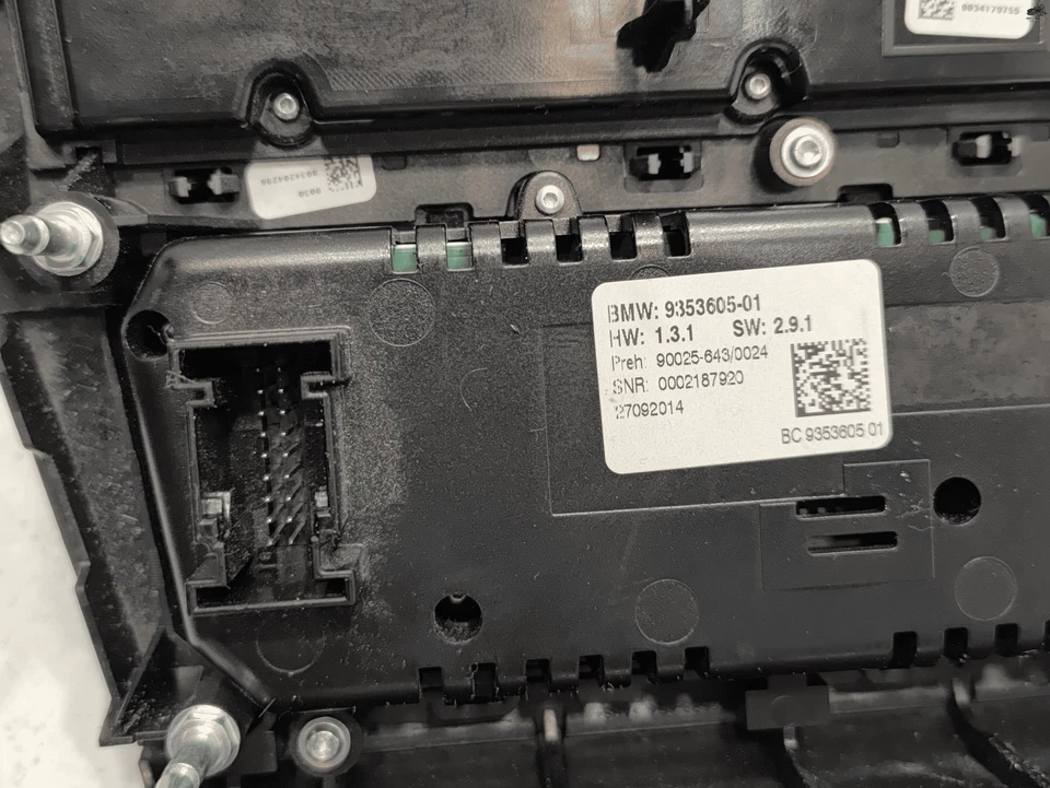 PANEL INTERRUPTOR CLIMATIZADOR AIRE ACONDICIONADO TABLERO 2011-2016 BMW 535I XDRIVE OEM Foto 4 de 4