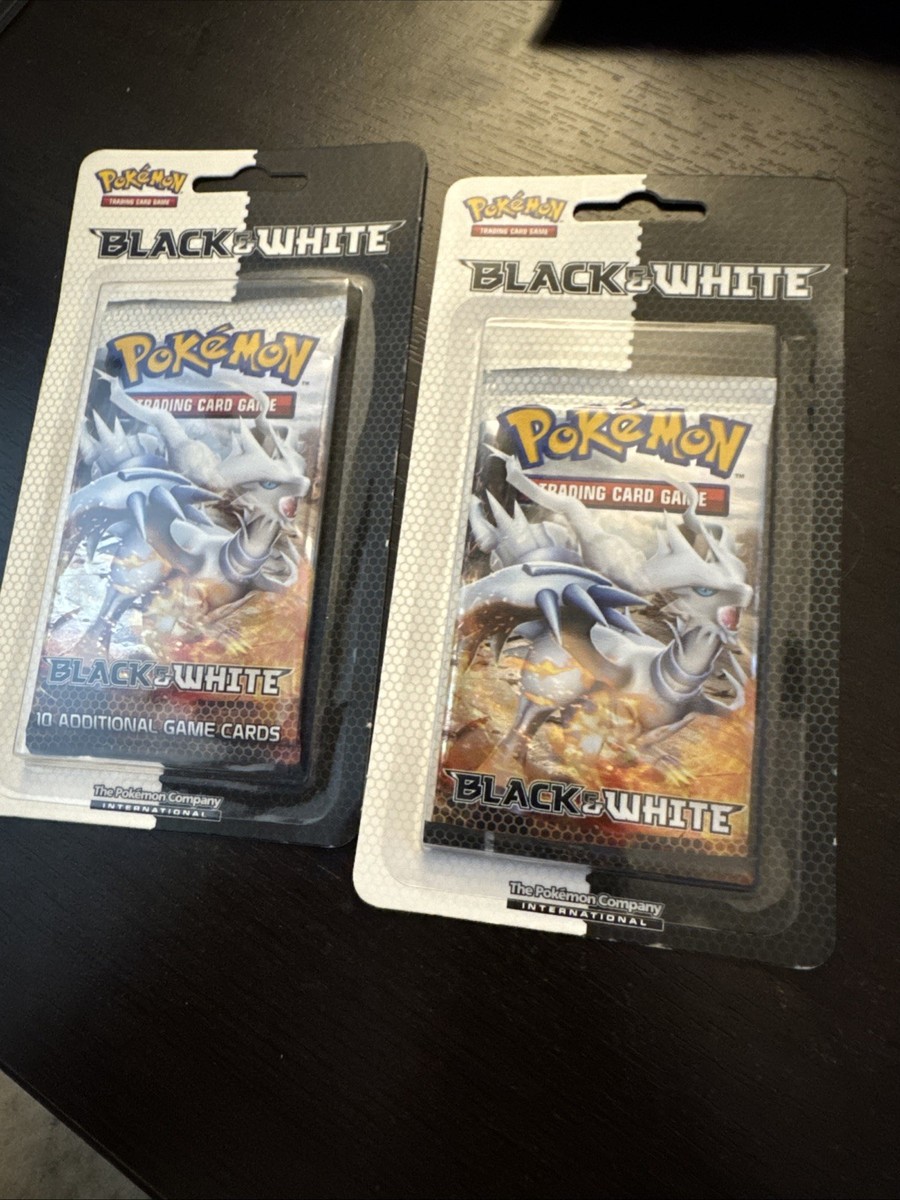 pokemon black and white game card Pokémon Black and White Card Game Booster Pack -sealed, blister- 2011 - 2  packs