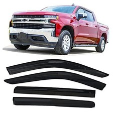 Tape-On Side Window Vent Visor Deflectors Rain Guards for Chevrolet/Chevy