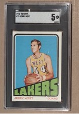 1972-73 Topps #75 Jerry West - SGC 5 EX Lakers Legend