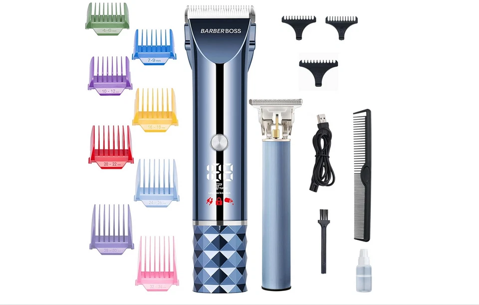 Barberboss Haarschneidemaschine, Bart- und Haarschneider-Set für Herren