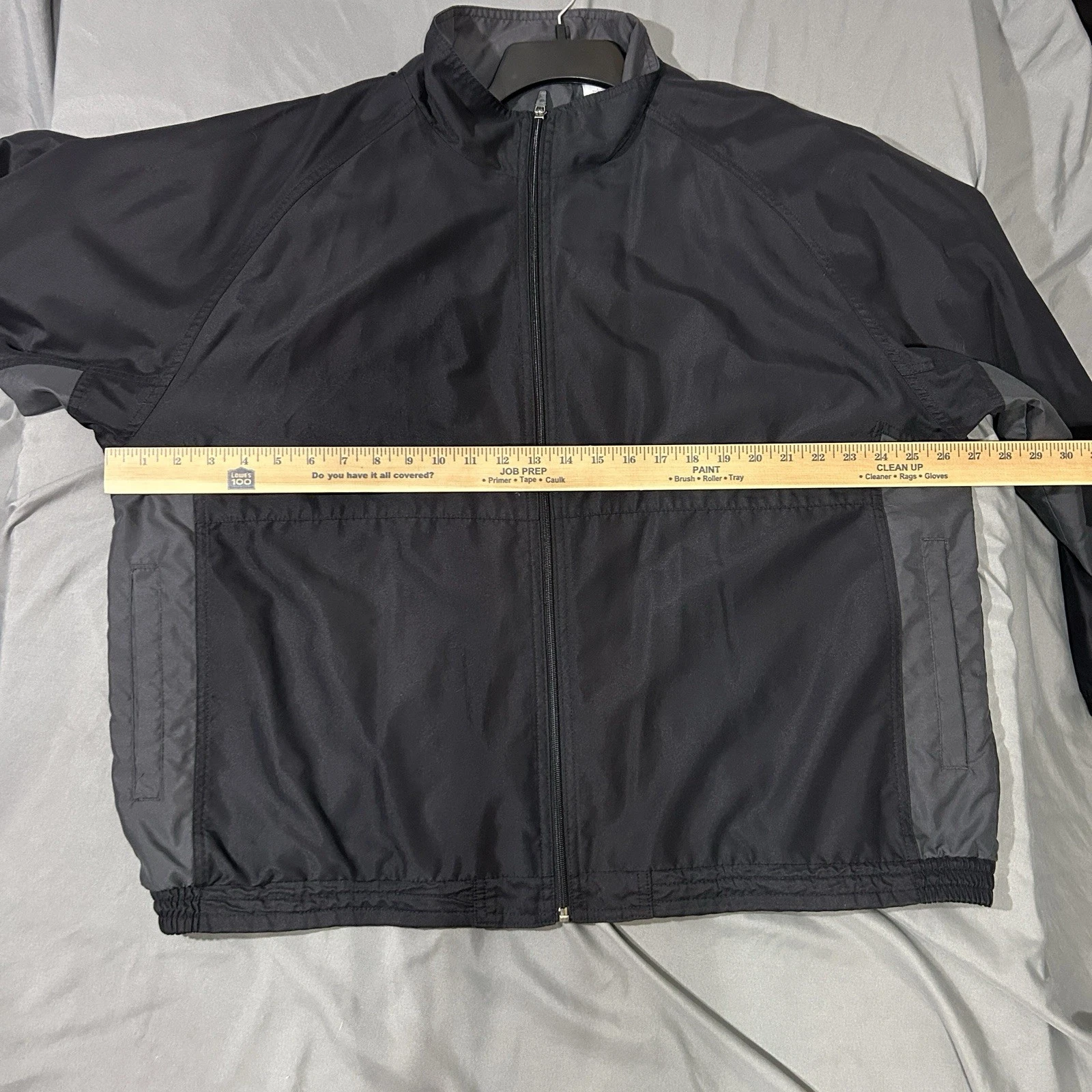 Simply For Sports Men's Windbreaker XL Black/Gray Colorblock Full Zip Mesh Line - product detail image 9