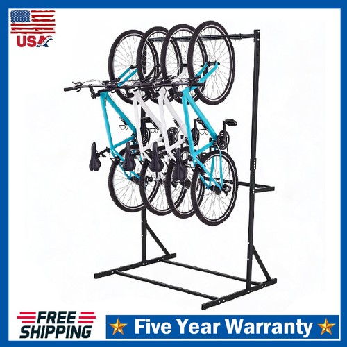Bike Storage Rack for 4 Bikes ,Freestanding Heavy-Duty Vertical Bike ...