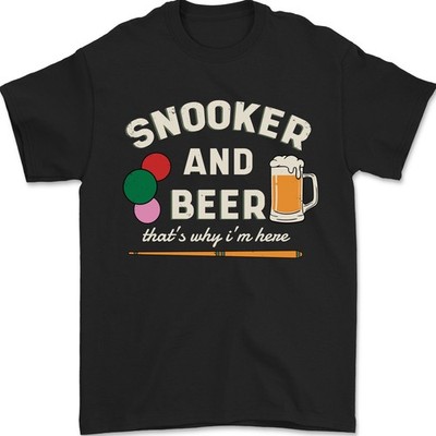 Snooker And Beer That's Why I'M Hier Herren 100% Baumwolle