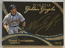 Nomar GARCIAPARRA🔥2014 Topps Five Star Blue Golden Graphs AUTO 17/20 Red Sox💥