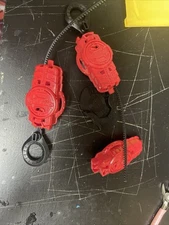 Three Beyblade Launchers Plus Two Ripcords