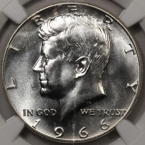 1966 SMS Kennedy Half Dollar NGC MS-66