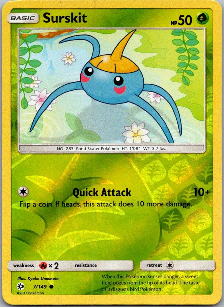 Surskit Reverse Holo Common SM Base Set 7/149 LP
