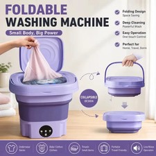 8L Portable Washing Machine Mini Washer Folda...