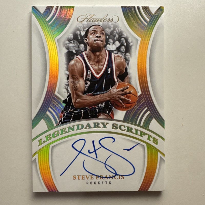 2024-25 Panini Flawless - Legendary Scripts Steve Francis Auto Gold /10