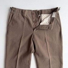 NWOT Ermenegildo Zegna 36W, 54IT Cotton/Angora Side-Tab Unhemmed Pants