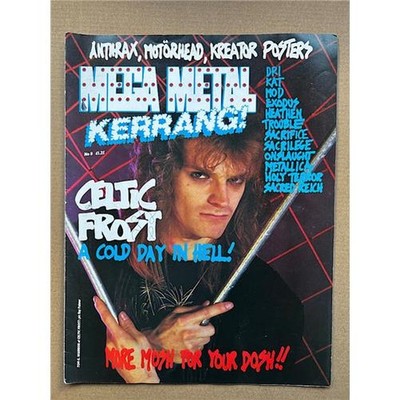 CELTIC FROST MEGA METAL KERRANG NO.8 MAGAZINE 1988 TOM G. WARRIOR COVER WITH MOR