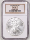 2001 $1 1oz Silver American Eagle MS69 NGC 110493-042