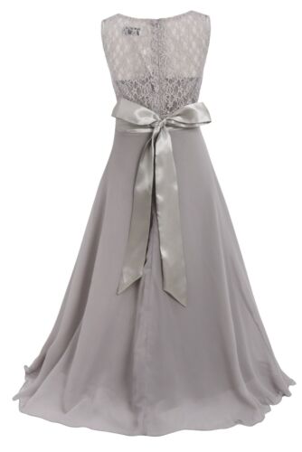 Flower Girls Dress Pageant Formal Party Wedding Bridesmaid Prom Maxi Gown 4-14Y - Picture 21 of 79