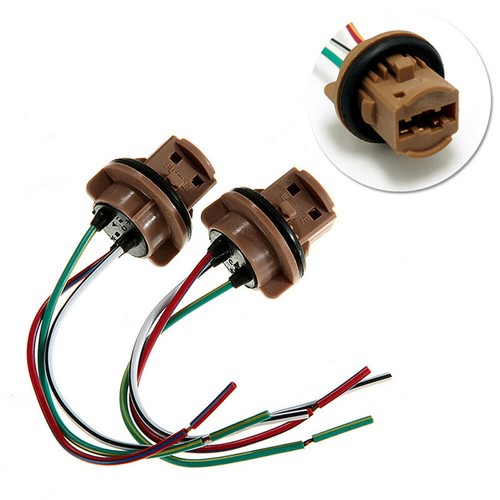 2Pcs 7443 T20 Female Brake Turn Signal Bulb holder Socket adapter Wiring HarY _t - Picture 6 of 7