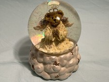 Christmas Snow Globe ~Angelfaith~ The Bearstone Collection Boyds Bears Musical
