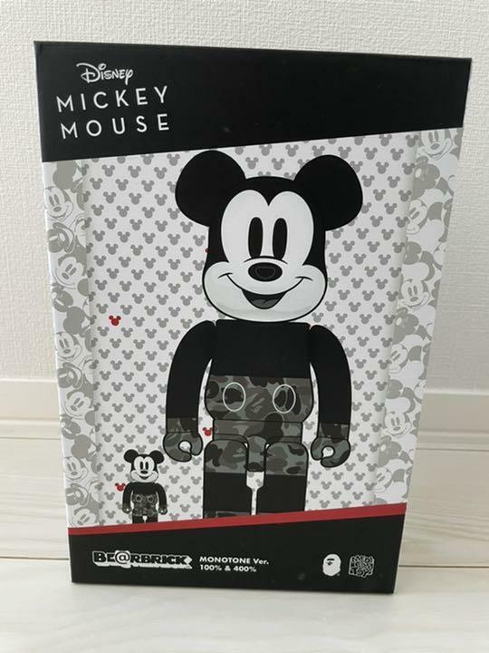 400 BE@RBRICK BAPE MICKEY MOUSE MONOTONE