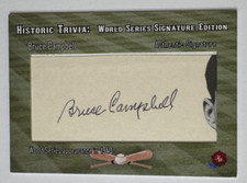 Bruce Campbell 2022 Historic Trivia World Series AUTOGRAPH AUTO Yankees #'d /11