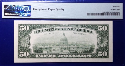 1985 $50 Federal Reserve Note Fr-2122-G Chicago PMG66 Gem EPQ - Picture 3 of 4