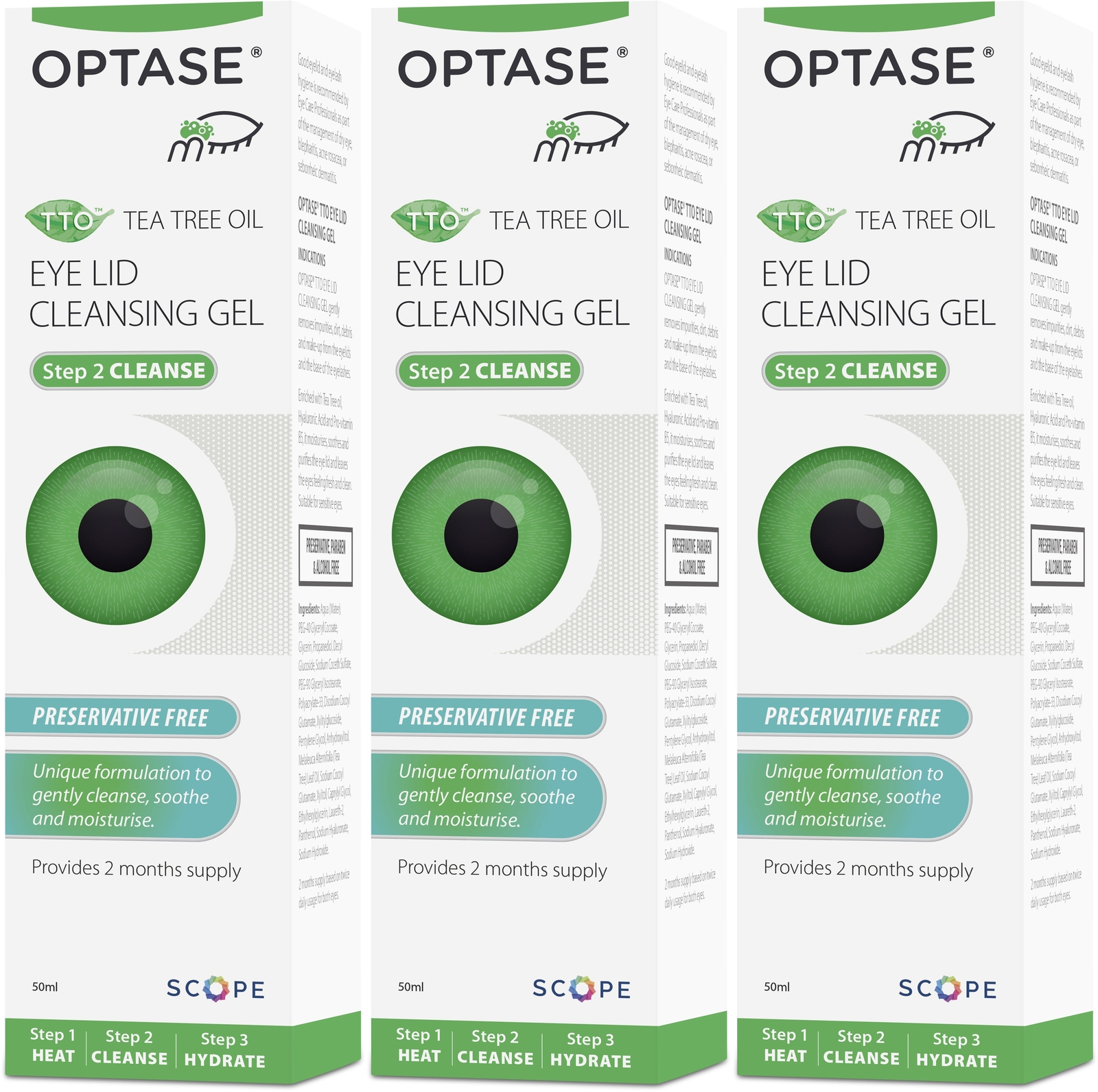 3x Optase Tea Tree Oil Eyelid Cleansing Gel Suitable for Dry Eyes - Image 17